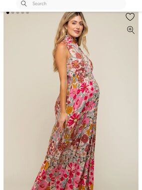 Womens First Love by Lovelyn Sleeveless Maternity Maxi Dress